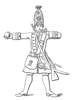 Grenadier of the foot guards, 18th century