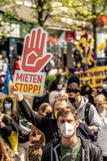 Demonstration against property companies such as Vonovia and others, against rent increases, for