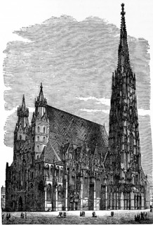 Roman Catholic St Stephen's Cathedral, landmark of the capital Vienna, Gothic building, double