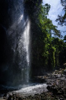 Tiu Kelep waterfall in backlight, nature, landscape, flowing, river, fresh, clear, clean,