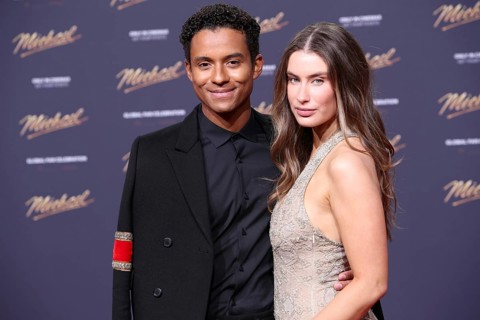 Jaafar Jackson with girlfriend Maddie Simpson - International Premiere of MICHAEL, Uber Platz,