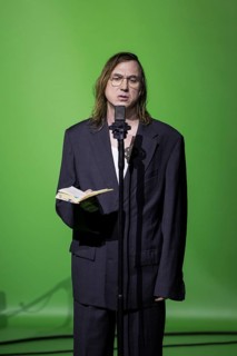 Lars Eidinger reads Hauspostille by Bertolt Brecht at Berlin's Friedrichstadtpalast on 20 January