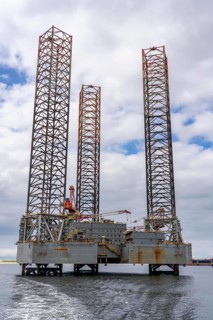 Maritime work platform Grannos, in the port of Maasvlakte, Rotterdam, Netherlands