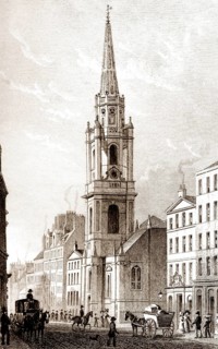 New Tron Steeple, High Street, Edinburgh, Scotland, 19th century, from Modern Athens by Th. H.