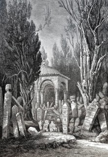 Der Friedhof von Eyüp, Istanbul, Türkei, 19. Jahrhundert