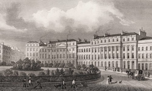 North West Angle of Moray Place, Edinburgh, Scotland, 19th century, from Modern Athens by Th. H.