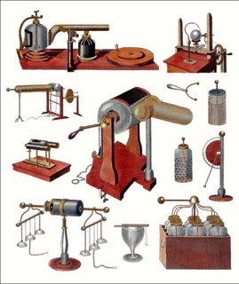 Electricity, electrical equipment, batteries, 19th century