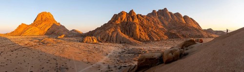 Panorama, evening mood, Pontok Mountains, Große Spitzkoppe, Große Spitzkoppe Nature Reserve,