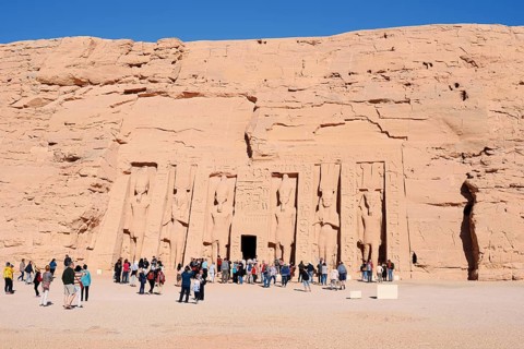 Hathor Temple or Temple of Nefertari, Abu Simbel Temple, UNESCO World Heritage Site, Nubia, Egypt