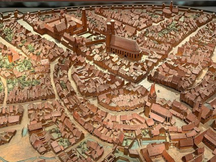 Wooden model of the city of Munich from 1570 on a scale of 1:616, Jakob Sandtner, Bavarian National
