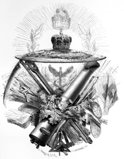 Symbols relating to the accession to the throne of King William I 1861-1871, royal insignia, crown,