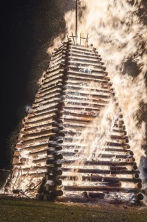 Funkenfeuer, near Reichenbach, Allgäu, Bavaria, Germany