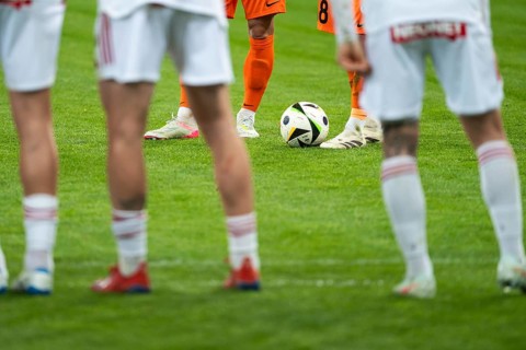 LUBIN, POLAND - MARCH 31, 2025: Football match between KGHM Zaglebie Lubin vs Rakow Czestochowa.