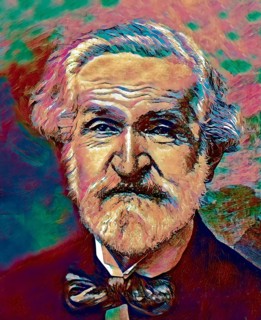 Giuseppe Verdi, 1813 – 1901, Italian opera composer, digitally edited