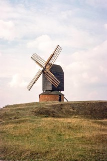 Postmill windmill from the 1680s, Brill Windmill, Brill, Buckinghamshire, England, Uk 1975