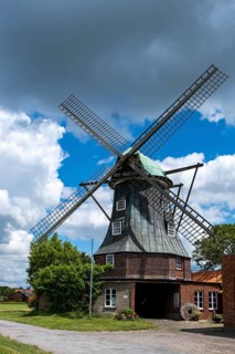 Menke Tower Windmill, Südlohn, Münsterland, North Rhine-Westphalia, Germany