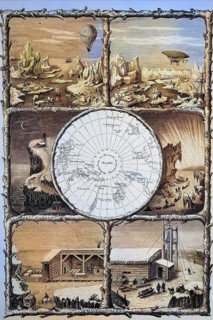 Vorstellung der Eroberung des Nordpoles, c. 1885, Historical, digitally restored reproduction from