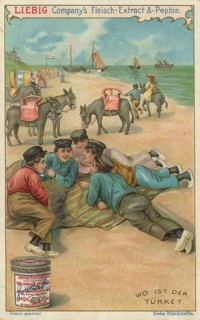 Picture series Search pictures, Where is the Turk, Liebig picture, digitally restored reproduction