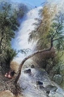 Turk Cascade, Killarney, County Kerry, Ireland, from the Landscape and Antiquities of Ireland,