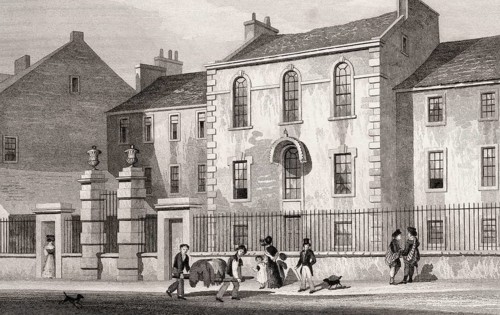 Trades' Maiden Hospital, Edinburgh, Scotland, 19th century, from Modern Athens by Th. H. Shepherd