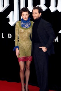 Emma Corrin and Aaron Taylor-Johnson at the premiere of Nosferatu at the Zoo Palast in Berlin on 02