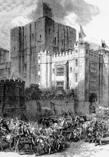 The reception for Queen Elizabeth I during her last visit to Kenilworth Castle, Warwickshire, in