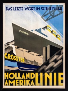 Poster for a passage from Rotterdam to America, FENIX, museum on the theme of migration, in a