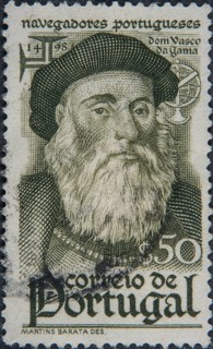 Vasco da Gama, (between 1460 and 1469, 1524), a Portuguese explorer. Portrait on a Portuguese