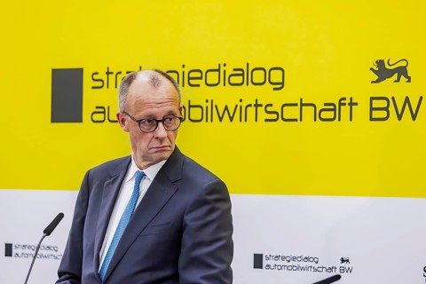 Federal Chancellor Friedrich Merz (CDU) . portrait. Annual event on the BW Automotive Industry