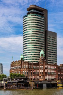 Hotel New York, historic art nouveau building on the Kop van Zuid, former headquarters of the
