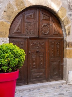 Sisteron. Door of the birthplace of Jean-Baptiste d'Ornano (1581–1626) marquis of Montlaur,