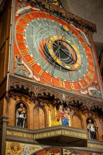 Astronomical clock with zodiac signs (Horologium Mirabile Lundense, fourteenth century) at Lund