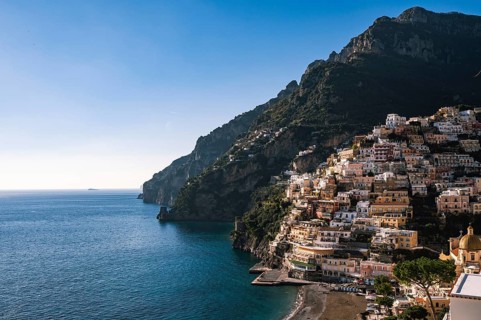 Amalfi Coast in Positano, Italy during sunny day