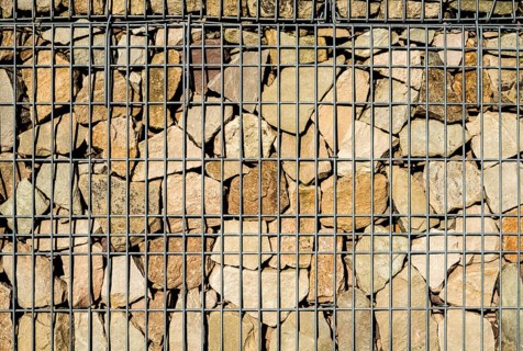 Gabion filled with stones