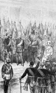 Ceremonial proclamation of King Wilhelm I of Prussia as German Emperor in the Palace of Versailles