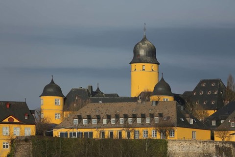 Baroque castle, landmark, Montabaur, Westerwald, Rhineland-Palatinate, Germany
