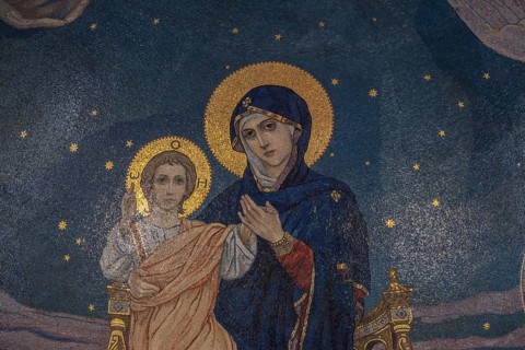 Interior, Russian Chapel, Mathildenhöhe Darmstadt, UNESCO World Heritage Site, Germany