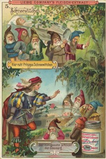 Picture series German fairy tales, Snow White, Liebig picture, digitally restored reproduction of a