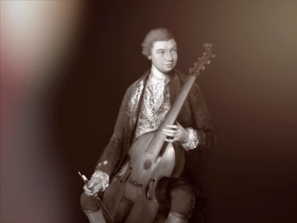 Carl Friedrich Abel, 1723? – 1787, German composer, digitally edited according to a painting by