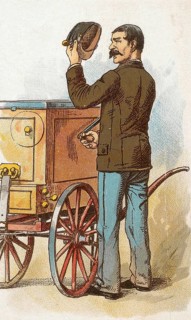 Viennese types by Ladislav Eugen Petrovits (1839, 1907), painter from Austria. Werkelmann, organ
