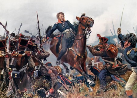 The Death of Major von Krosigk near Möckern, 16 October 1813, Battle of the Nations near Leipzig,