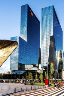 Delftse Poort skyscraper, right next to Central Station, Rotterdam, Netherlands