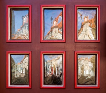 Distorted reflections, Duderstadt, Lower Saxony, Germany