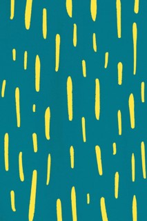Abstract design with scattered yellow lines on a teal background, offering a modern, minimalistic