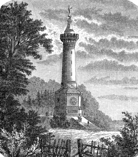 Victory Column Hakenberg, a 36 metre high monument in Hakenberg near Fehrbellin, Brandenburg,