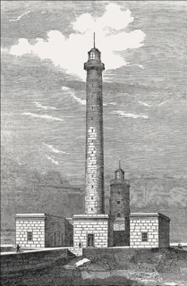 Old and new Phare de Gatteville, lighthouses near Gatteville-le-Phare, Normandy, France