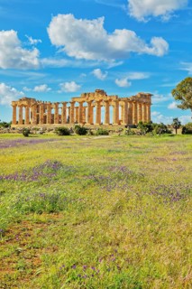 Temple of Hera or Temple E, Selinunte Archaeological Park, Selinunte, Trapani district, Sicily,
