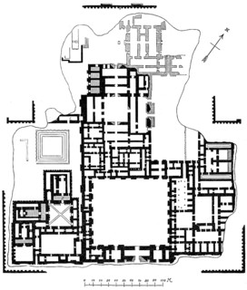 Palace of Sargon II of Assyria at Dur-Sharrukin, Khorsabad, Iraq, reconstructed by Charles Chipiez