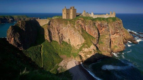 Europe, Scotland, Great Britain, England, landscape, Dunottor Castle near Stonehaven,