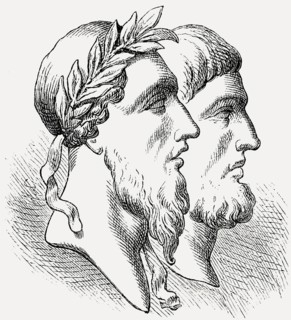 Romulus and Titus Tatius, ancient Roman foundation myth